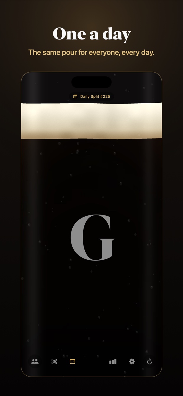 One a day — the Daily Split, the same pour for everyone